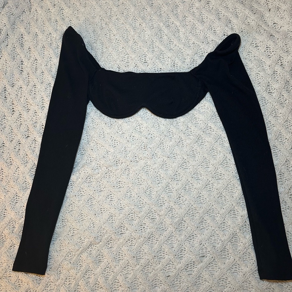 Black princess polly crop top
